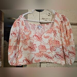 Express boho crop blouse top Shirt Size Medium great condition